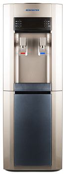 Кулер (диспенсер) ECOCENTER S-F80PF с холодильником , серо-бежевый металлик картинки